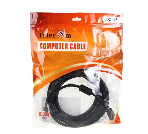 Кабель/ Кабель HDMI-19M --- HDMI-19M ver 2.0+3D/Ethernet,2 фильтра 5m Telecom <TCG200F-5M>