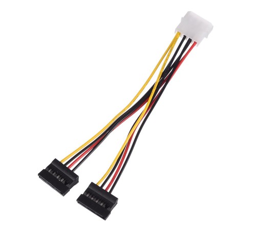 Кабель/ Кабель GoPower MOLEX (f)-2SATA (m) 0.2м PVC RoHS (1/500)