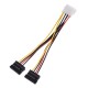 Кабель/ Кабель GoPower MOLEX (f)-2SATA (m) 0.2м PVC RoHS (1/500)