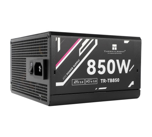 Блок питания 850W/ Power Supply Thermalright, 850W 80+ Bronze (ATX, 3.0, PCIe 5.0, Full modular, 1x24(20+4)pin, 2xCPU 8(4+4)pin, 4xPCIe*2 8(6+2)pin, 3xSATA3, 1x12+4pin (12VHPWR PCIe 5.0 12+4pin 600mm), 3xMOLEX4pin, Active, 120x120mm, 150x140x86mm, APFC, b Блок питания 850W/ Power Supply Thermalright, 850W 80+ Bronze (ATX, 3.0, PCIe 5.0, Full modular, 1x24(20+4)pin, 2xCPU 8(4+4)pin, 4xPCIe*2 8(6+2)pin, 3xSATA3, 1x12+4pin (12VHPWR PCIe 5.0 12+4pin 600mm), 3xMOLEX4pin, Active, 120x120mm, 150x140x86mm, APFC, b