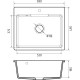 Кухонная мойка GRANFEST GRANFEST Мойка URBAN 658 1-чаша 580*490мм, монтаж: врезной, материал: кварц, цвет: белый