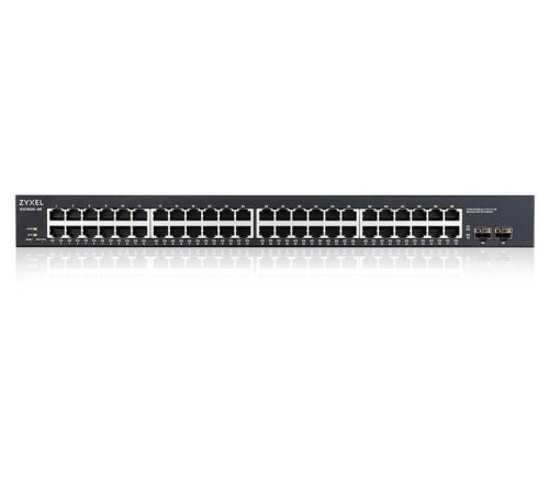 Коммутатор Smart L2 коммутатор Zyxel GS1900-48, rack 19", 48xGE, 2xSFP, кнопка сброса заводских настроек