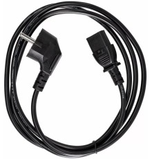 Кабель/ Кабель комп - розетка 220V EU (угловой)<VDE> 3GX0,75mm2, 1,8m, медь, Telecom <TY021-CU0.75-1.8M>