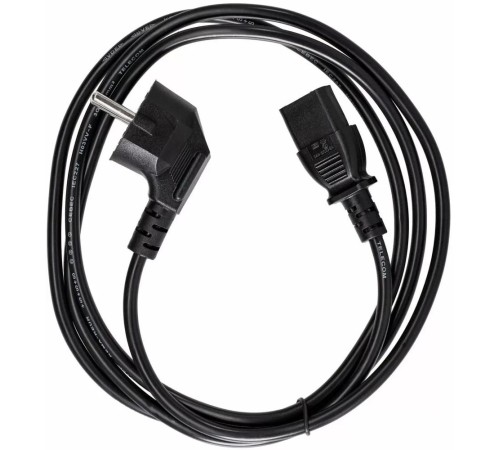 Кабель/ Кабель комп - розетка 220V EU (угловой)<VDE> 3GX0,75mm2, 1,8m, медь, Telecom <TY021-CU0.75-1.8M>