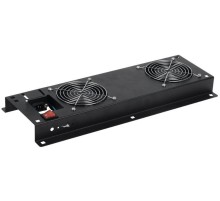 Вентиляторная панель c выключателем 2 вентил. блока, разъем IEC320 C14 без шнура, черная