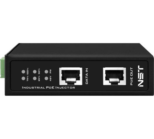 Промышленный PoE-инжектор/ Промышленный PoE-инжектор Gigabit Ethernet на 90W с бустером напряжения. Соответствует стандартам PoE IEEE 802.3af/at/bt. Автоматическое определение PoE устройств. Мощность PoE - до 90W. Поддержка скорости 10/100/1000Base-T. вх.
