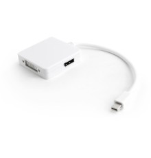 Greenconnect Адаптер-переходник Apple mini DisplayPort 20M > DisplayPort 20F/HDMI 19F/DVI 25+4F, белый, 33-050583