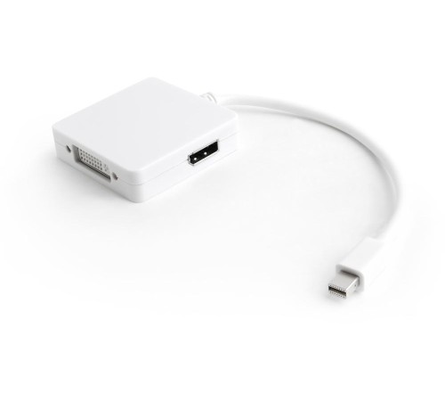Greenconnect Адаптер-переходник Apple mini DisplayPort 20M > DisplayPort 20F/HDMI 19F/DVI 25+4F, белый, 33-050583 Greenconnect Адаптер-переходник Apple mini DisplayPort 20M > DisplayPort 20F/HDMI 19F/DVI 25+4F, белый, 33-050583
