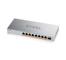 Коммутатор Мультигигабитный PoE++ коммутатор Zyxel XMG-108HP, 8xRJ-45: 1/2.5G PoE++, 1xSFP+, настольный, бесшумный, бюджет PoE 100 Вт