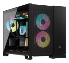 Корпус без блока питания/ Case Corsair 2500D Airflow, Midi-Tower, TG, no fan, 2xUSB-A 3.2, 1xUSB 3.2 Type-C, mATX, mITX Black
