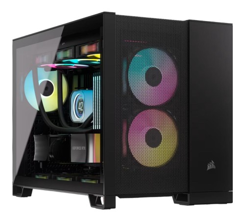 Корпус без блока питания/ Case Corsair 2500D Airflow, Midi-Tower, TG, no fan, 2xUSB-A 3.2, 1xUSB 3.2 Type-C, mATX, mITX Black