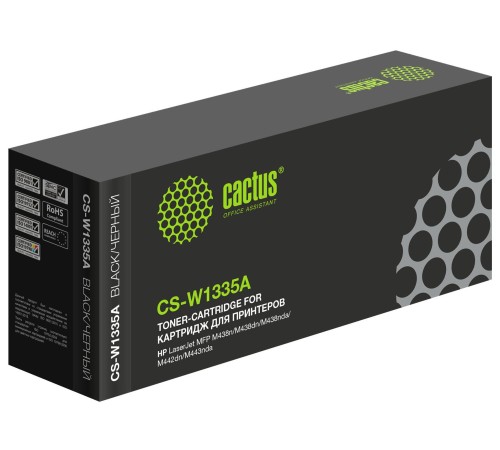 -/ Картридж лазерный Cactus CS-W1335A W1335A черный (7400стр.) для HP LJ MFP M438n/M438dn/M438nda/M442d