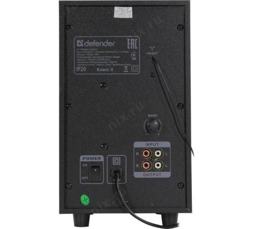 Defender Акустическая 2.1 система X361 36Вт, BT/FM/MP3/SD/USB/LED/RC