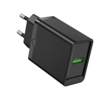 Сетевое зарядное устройство Vention на 1 порт USB A QC 3.0 2.4A  Черный