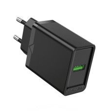 Сетевое зарядное устройство Vention на 1 порт USB A QC 3.0 2.4A  Черный