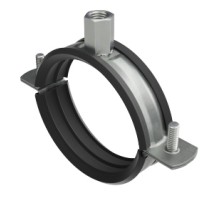 Хомут для средних нагрузок с изоляцией с гайкой М8 для труб d 1 1/4"