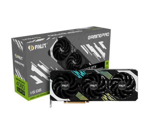 Видеокарта PALIT NED408S019T2-1032A RTX4080 SUPER GAMINGPRO 16GB GDDR6X 256bit 3-DP HDMI Видеокарта PALIT NED408S019T2-1032A RTX4080 SUPER GAMINGPRO 16GB GDDR6X 256bit 3-DP HDMI