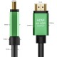 Greenconnect Кабель с активным усилителем сигнала 10.0m AL case 2 ферит кольца, HDMI 2.0, 28/28, SDR 4:2:0 , 4K/60Hz, High speed 19M/19M с усилителем, черный, тройной экран, GCR-51018