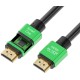 Greenconnect Кабель с активным усилителем сигнала 10.0m AL case 2 ферит кольца, HDMI 2.0, 28/28, SDR 4:2:0 , 4K/60Hz, High speed 19M/19M с усилителем, черный, тройной экран, GCR-51018