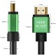 Greenconnect Кабель с активным усилителем сигнала 10.0m AL case 2 ферит кольца, HDMI 2.0, 28/28, SDR 4:2:0 , 4K/60Hz, High speed 19M/19M с усилителем, черный, тройной экран, GCR-51018
