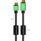 Greenconnect Кабель с активным усилителем сигнала 10.0m AL case 2 ферит кольца, HDMI 2.0, 28/28, SDR 4:2:0 , 4K/60Hz, High speed 19M/19M с усилителем, черный, тройной экран, GCR-51018