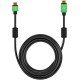 Greenconnect Кабель с активным усилителем сигнала 10.0m AL case 2 ферит кольца, HDMI 2.0, 28/28, SDR 4:2:0 , 4K/60Hz, High speed 19M/19M с усилителем, черный, тройной экран, GCR-51018