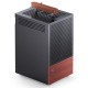 Корпус без блока питания/ Case JONSBO T6, Mini-Tower, 1x140mm, 1xUSB-A 3.0 + 1xUSB-C 3.2, mITX, wood panel + wooden handle Black