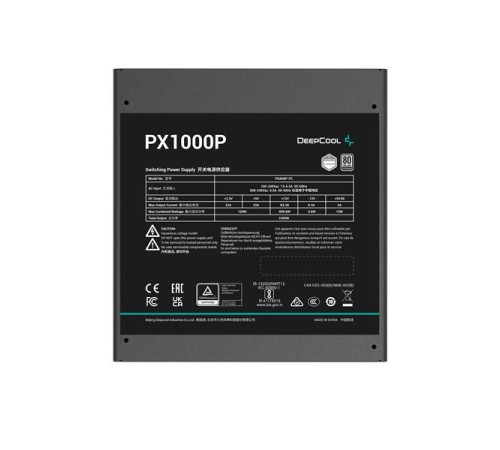 Блок питания Deepcool PX1000P (ATX 3.0, 1000W, Full Cable Management, PWM 120mm fan, Active PFC, 80+ PLATINUM, Gen5 PCIe) RET Блок питания Deepcool PX1000P (ATX 3.0, 1000W, Full Cable Management, PWM 120mm fan, Active PFC, 80+ PLATINUM, Gen5 PCIe) RET