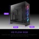 Корпус без блока питания/ Case NZXT H9 Flow RGB (2025), Midi-Tower, TG, 3x140mm RGB + 1x120mm, 2xUSB-A 3.2 + 1xUSB-C 3.2, E-ATX, ATX, mATX, mITX Black