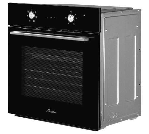 Духовой шкаф MONSHER/ Духовой шкаф MONSHER, 5 режимов работы, объем духовки 58 л., утапливаемые переключатели, сенсорный таймер, 2 стекла в дверце, энергоэффективность А, цвет: черный,фурнитура серебряная Духовой шкаф MONSHER/ Духовой шкаф MONSHER, 5 режимов работы, объем духовки 58 л., утапливаемые переключатели, сенсорный таймер, 2 стекла в дверце, энергоэффективность А, цвет: черный,фурнитура серебряная