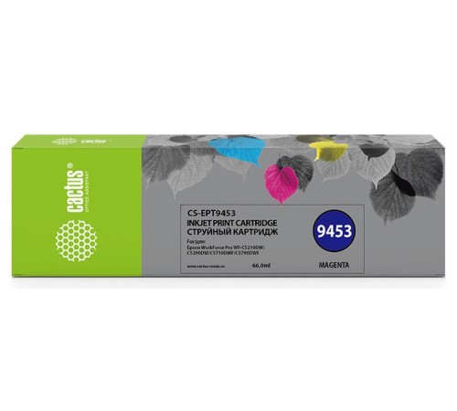 -/ Картридж струйный Cactus CS-EPT9453 T9453 пурпурный (66мл) для Epson WF-C5290DW/C5790DW