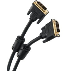 Кабель/ Кабель DVI-DVI Dual Link (25M-25M), 5m, 2 фильтра VCOM <VDV6300-5M>