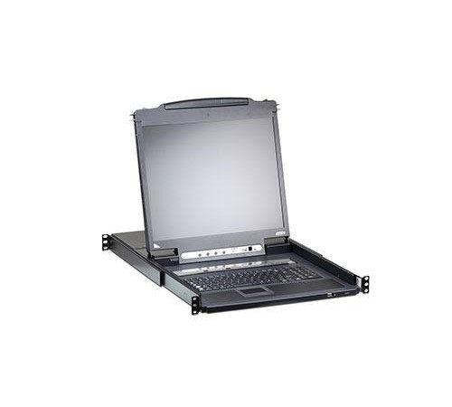 16-портовый IP KVM-переключатель с ЖК-дисплеем Slideaway/ATEN/ SINGLE RAIL 16P PS/2-USB LCDKVMP 17INCH WIH IP