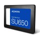 Твердотельный накопитель/ ADATA SSD Ultimate SU650, 120GB, 2.5" 7mm, SATA3, 3D TLC, R/W 520/320MB/s, IOPs 20 000/75 000, TBW 70, DWPD 0.5 (3 года)