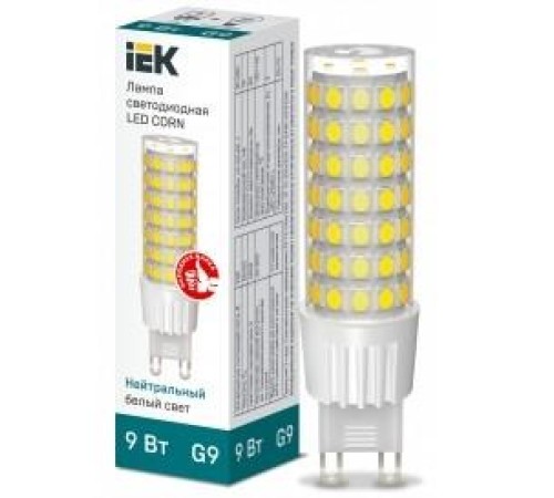 Лампа LED CORN капсула 9Вт 230В 4000К керамика G9 IEK