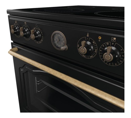 Плита GORENJE/ Электрическая плита,варочная поверхность стеклокерамика,объем духовки 71 л ,дверца 2 стекла+термослой,глубокий и мелкий противень,эмаль SilverMatte,MultiAir,ExtraSteam,11 режимов,очистка паром AquaClean Класс энергопотребления: A, Электронн
