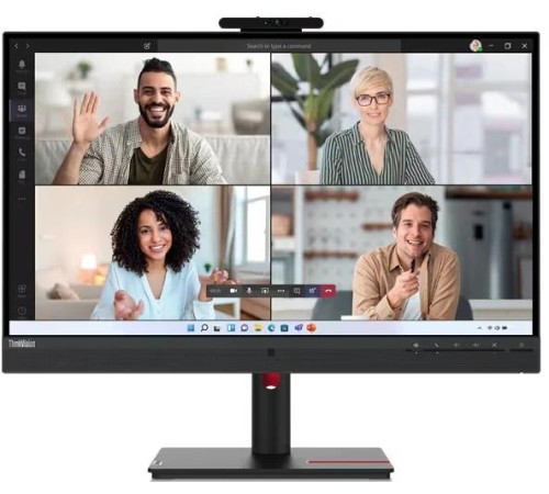 Монитор Lenovo ThinkVision T27hv-30 27" 16:9 QHD (2560x1440) IPS, AG, 4ms, 300N, 1xHDMI 2.1, 1xDP 1.4, 1xDP Out, 1xUSB-C 3.2 Gen 1 (DP Alt Mode), 4xUSB 3.2 Gen 1, 1xRJ45, 5MP Camera+Mic, 5Wx2 Speakers, 1Y