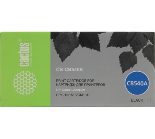 -/ Картридж лазерный Cactus CS-CB540A CB540A черный (2200стр.) для HP CLJ CP1215/1515/CM1312