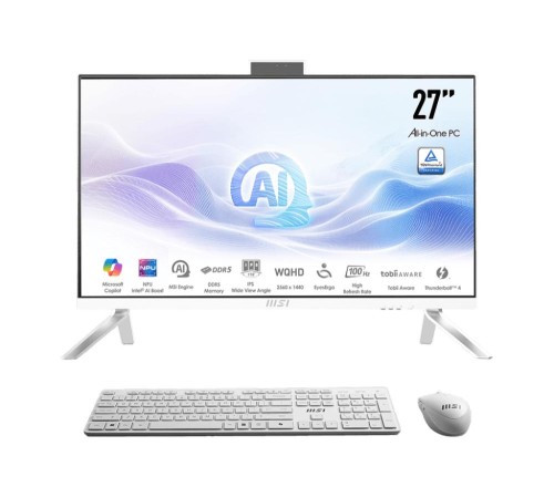 Modern AM273Q AI 1UM-047XRU (MS-AF01) 27'' QHD(2560x1440)/Intel Core Ultra 5 125U 1.30~4.30GHz 12core/16GB/512GB SSD/Integrated/WiFi/BT/2.0MP/CR/KB+MOUSE(WLS)/noOS/1Y/WHITE Modern AM273Q AI 1UM-047XRU (MS-AF01) 27'' QHD(2560x1440)/Intel Core Ultra 5 125U 1.30~4.30GHz 12core/16GB/512GB SSD/Integrated/WiFi/BT/2.0MP/CR/KB+MOUSE(WLS)/noOS/1Y/WHITE