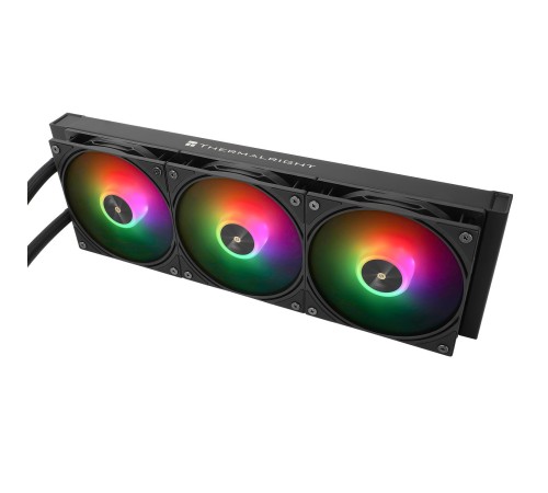 Водяное охлаждение для процессора/ Water Cooling System Thermalright Frozen Warframe 360 Black Argb (360mm, Black, ARGB/ Fans: 3x120mm, 70.84CFM, 29.8dBA, 2000RPM/ Pump height 60mm, 23dBA, 3000RPM, Rad thickness 27mm/ S: 1200, 1700, 1851, 2011, 2066, 115X