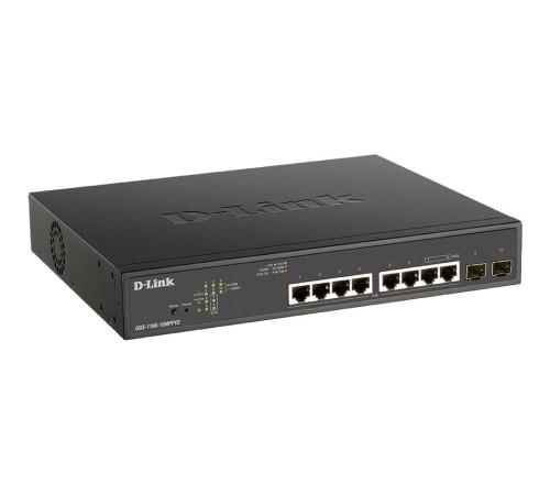 Коммутатор/ EasySmart L2 Switch 8х1000Base-T PoE, 2x1000Base-X SFP, PoE Budget 242W, 2 PoE ports 802.3bt (90W)
