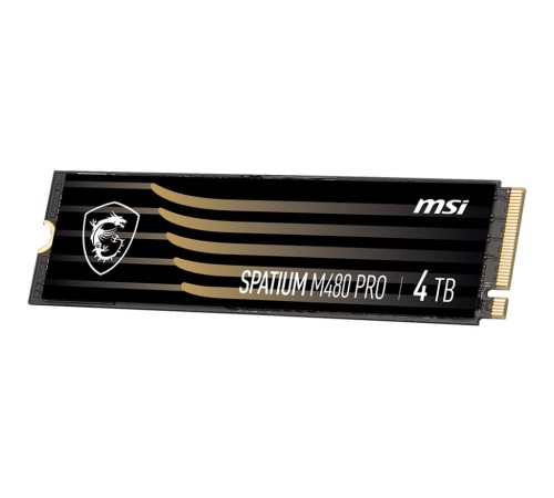 Твердотельный накопитель MSI SSD SPATIUM M480 Pro, 4000GB, M.2(22x80mm), NVMe, PCIe 4.0 x4, 3D TLC, R/W 7400/7000, IOPs 1 000 000/1 000 000, DRAM buffer 2048MB, TBW 3000, DWPD 0.41 (5 лет) Твердотельный накопитель MSI SSD SPATIUM M480 Pro, 4000GB, M.2(22x80mm), NVMe, PCIe 4.0 x4, 3D TLC, R/W 7400/7000, IOPs 1 000 000/1 000 000, DRAM buffer 2048MB, TBW 3000, DWPD 0.41 (5 лет)