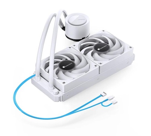 Система жидкостного охлаждения/ Water Cooling System JONSBO TG-240 White (260W, 240mm, White, ARGB/ Fans: 2x120mm, 66.19CFM, 35.4dBA, 1800RPM/ Pump height 72mm, 30dBA, 2400RPM, Rad thickness 27mm/ S: 1700, 1200, 115X, AM5, AM4) Система жидкостного охлаждения/ Water Cooling System JONSBO TG-240 White (260W, 240mm, White, ARGB/ Fans: 2x120mm, 66.19CFM, 35.4dBA, 1800RPM/ Pump height 72mm, 30dBA, 2400RPM, Rad thickness 27mm/ S: 1700, 1200, 115X, AM5, AM4)