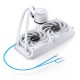 Система жидкостного охлаждения/ Water Cooling System JONSBO TG-240 White (260W, 240mm, White, ARGB/ Fans: 2x120mm, 66.19CFM, 35.4dBA, 1800RPM/ Pump height 72mm, 30dBA, 2400RPM, Rad thickness 27mm/ S: 1700, 1200, 115X, AM5, AM4)