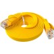 GCR Патч-корд PROF плоский прямой 7.5m, UTP медь кат.6, желтый, 30 AWG, ethernet high speed 10 Гбит/с, RJ45, T568B, GCR-52831