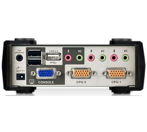 Переключатель консоли электронный, 2 порта PS/2/ 2 Port USB2.0 KVMP Switch with OSD