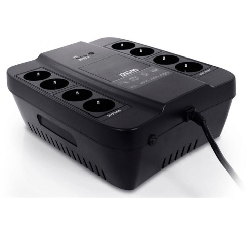 Источник бесперебойного питания Powercom Back-UPS SPIDER, OffLine, 1000VA/550W, Tower, 8xSchuko outlets (4 surge & 4 batt) (332717)