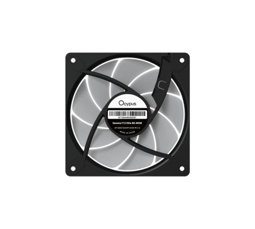 Вентилятор для корпуса Ocypus Gamma F12 Elite BK ARGB, 120x120x25mm, 4-PIN PWM, 600-1800 RPM, 26 DBA MAX, HYDRO BEARING