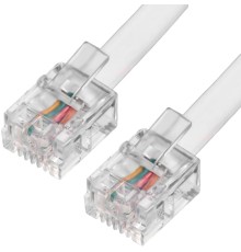 Greenconnect Телефонный шнур удлинитель для аппарата  6.0m GCR-TP6P4C-6.0m, 6P4C (джек 6p4c - jack 6p4c) белый