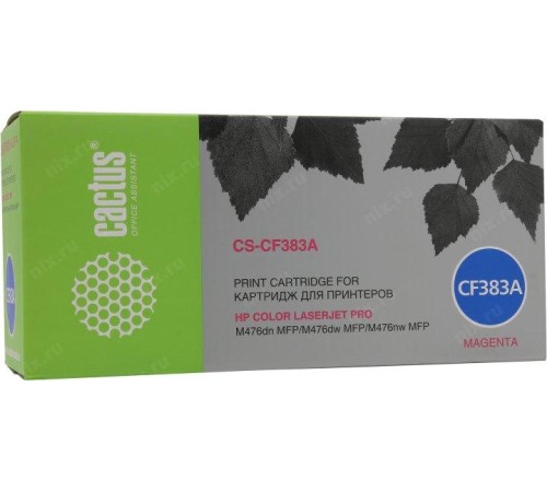 -/ Картридж лазерный Cactus CS-CF383A CF383A пурпурный (2700стр.) для HP LJ Pro M476dn/M476nw/M476dw